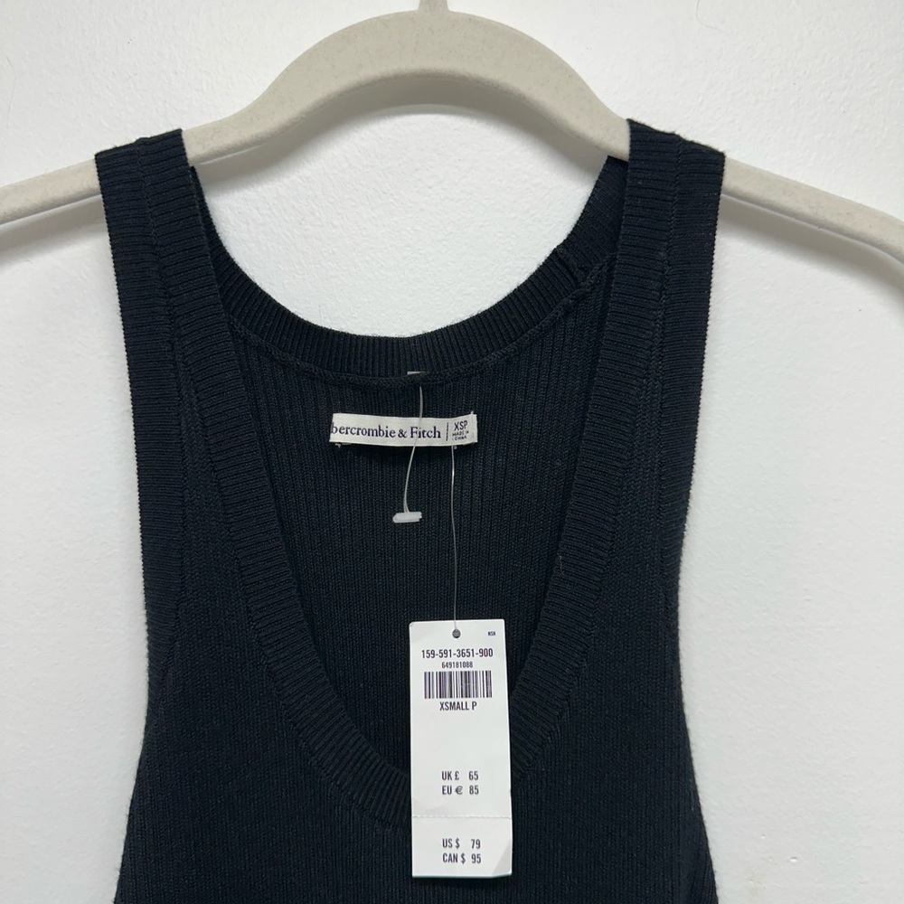 Abercrombie and fitch black elevated knit cutout midi dress - Picture 6 of 8